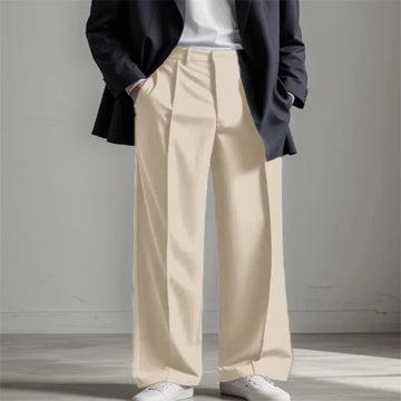 AIDASE  -  Men's Dress Fashion Street High Quality Wide Leg Mid Waist Drop Suit Pants aidase-shop